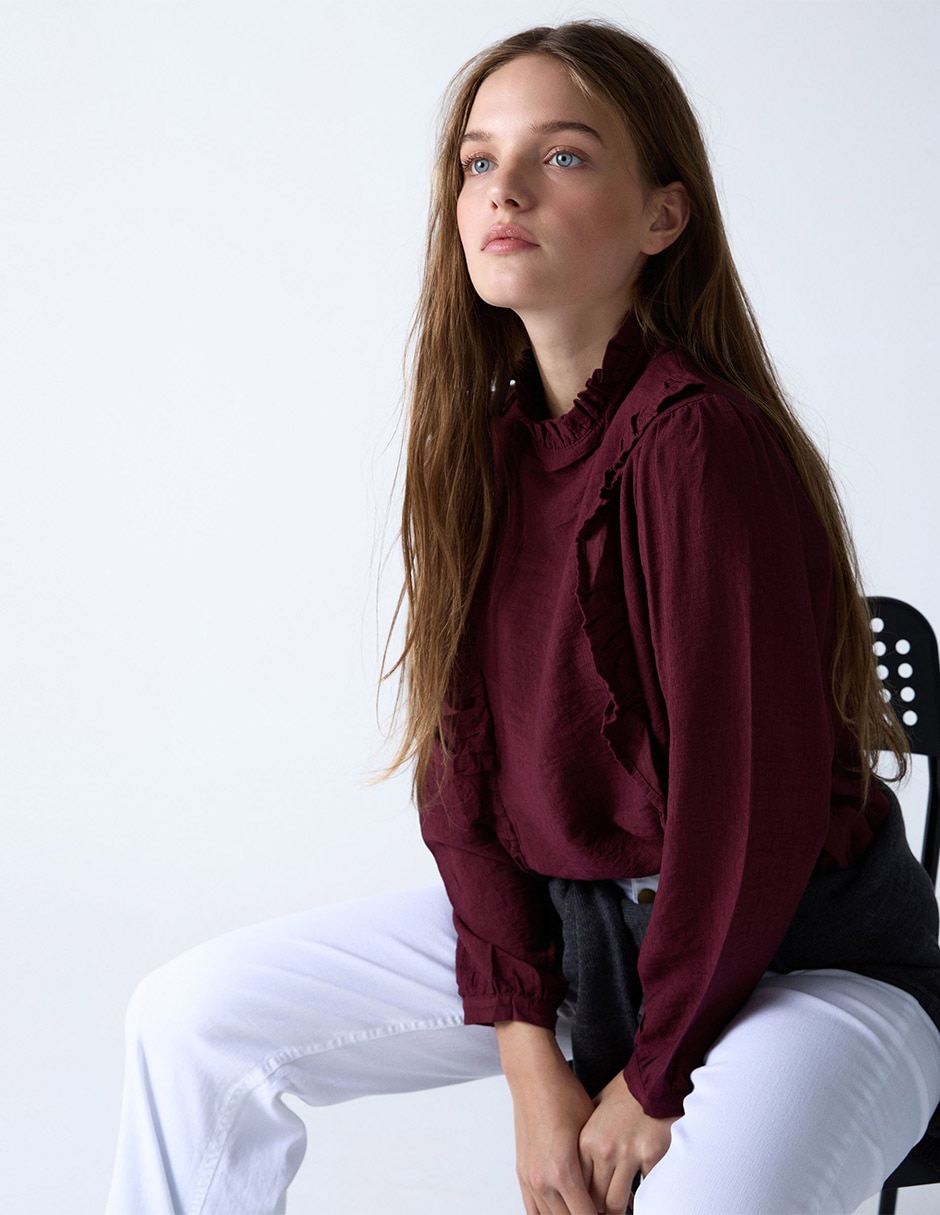 Blusa manga larga para mujer 3