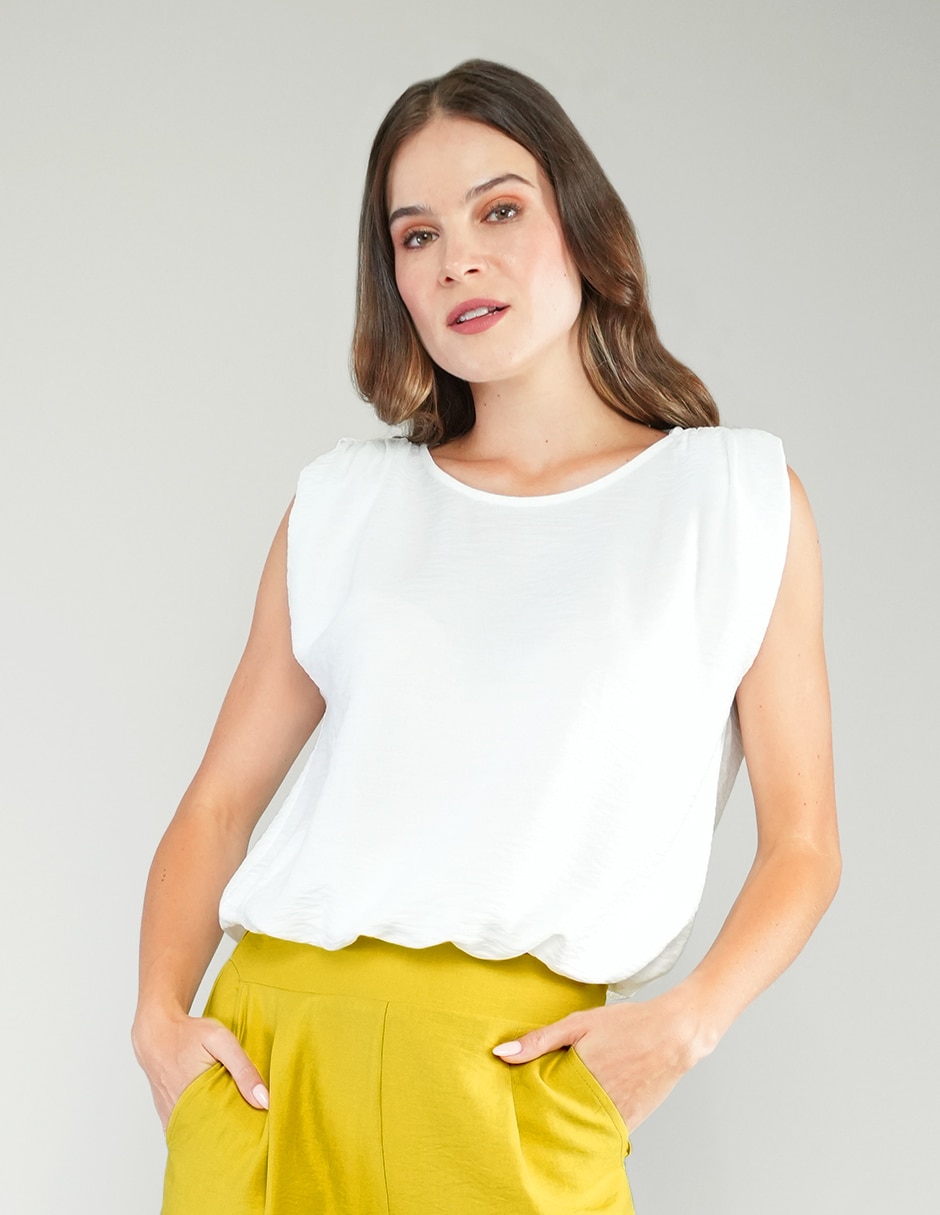 Blusa sin manga para mujer