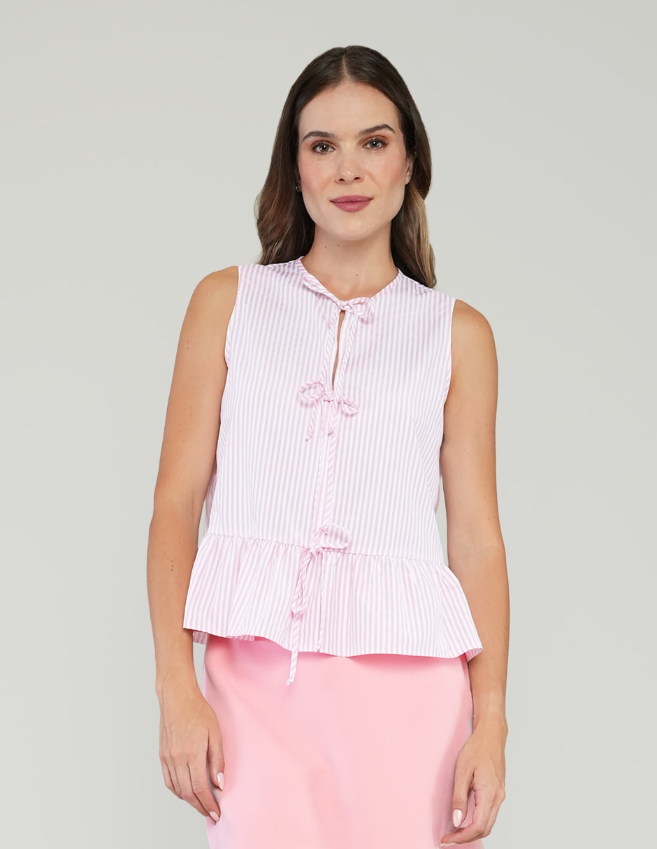 Blusa sin manga para mujer