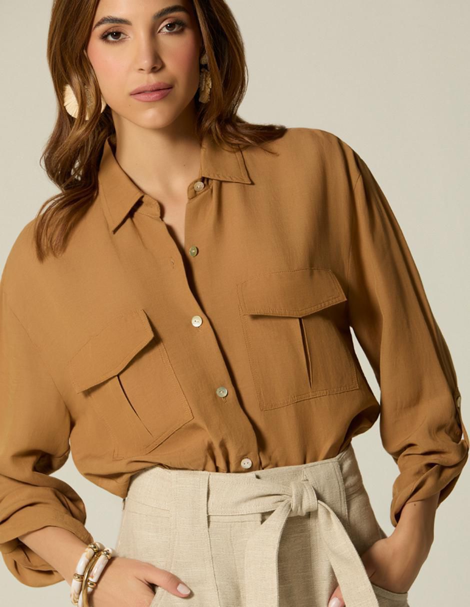 Blusa manga larga para mujer
