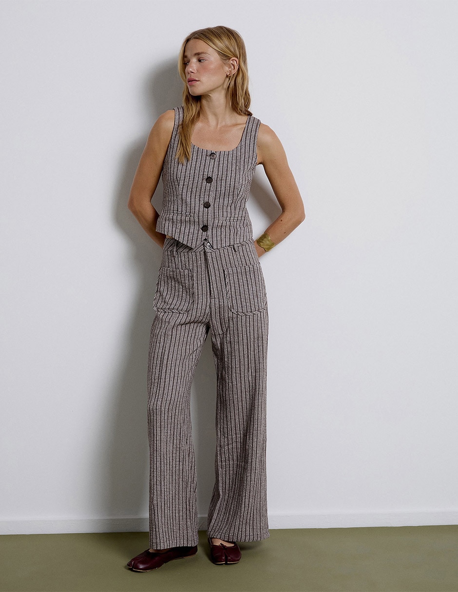 Top Renatta& escote cuadrado tirante ancho