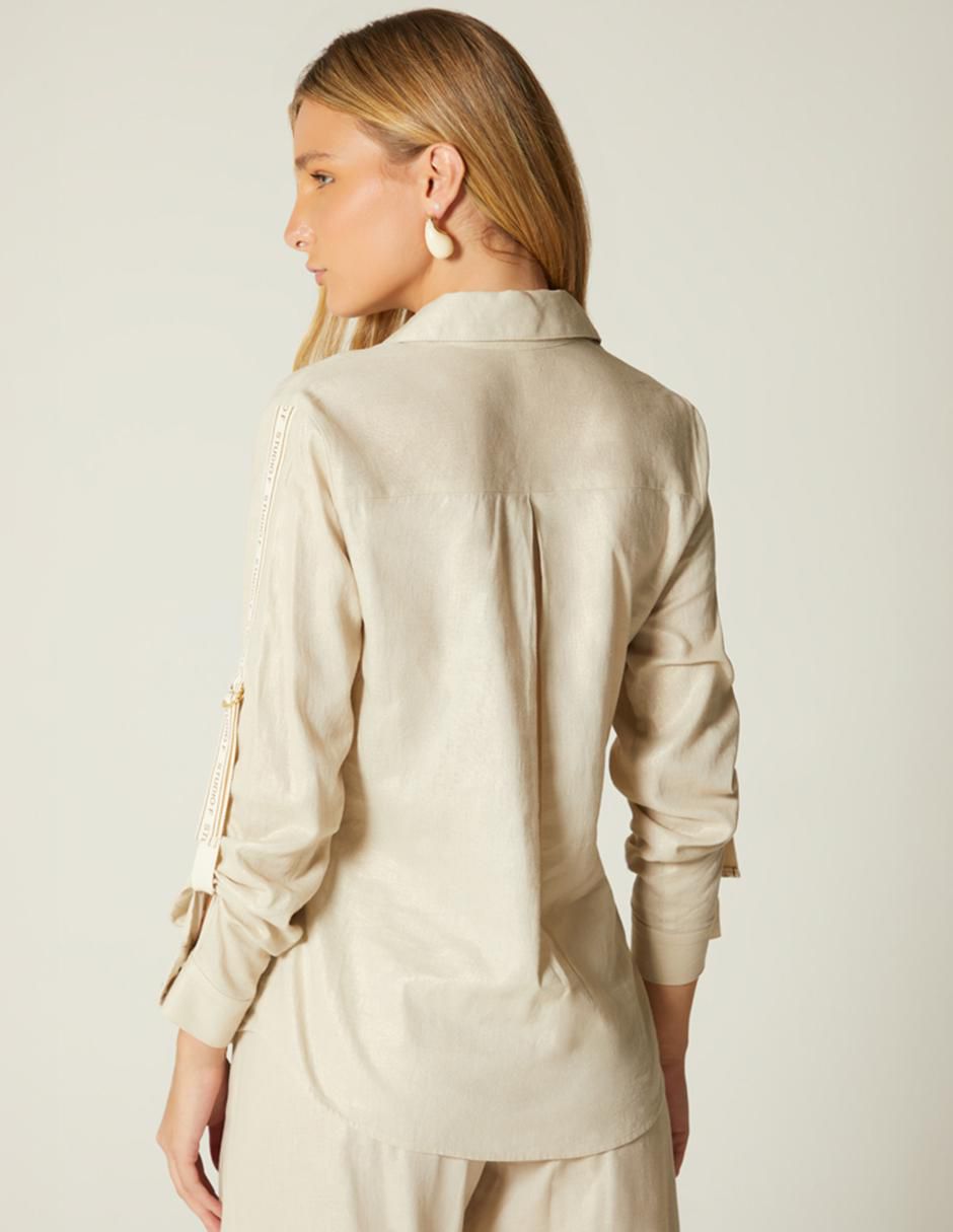 Blusa Lujo Natural manga larga para mujer 2