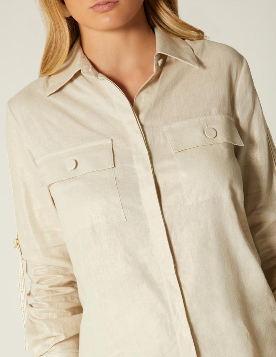 Blusa Lujo Natural manga larga para mujer 4