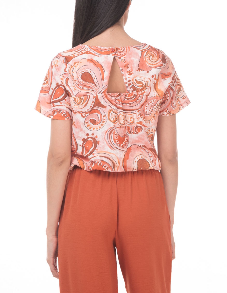 Blusa manga corta para mujer 4