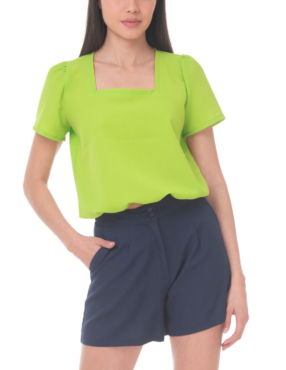 Blusa manga corta para mujer 4