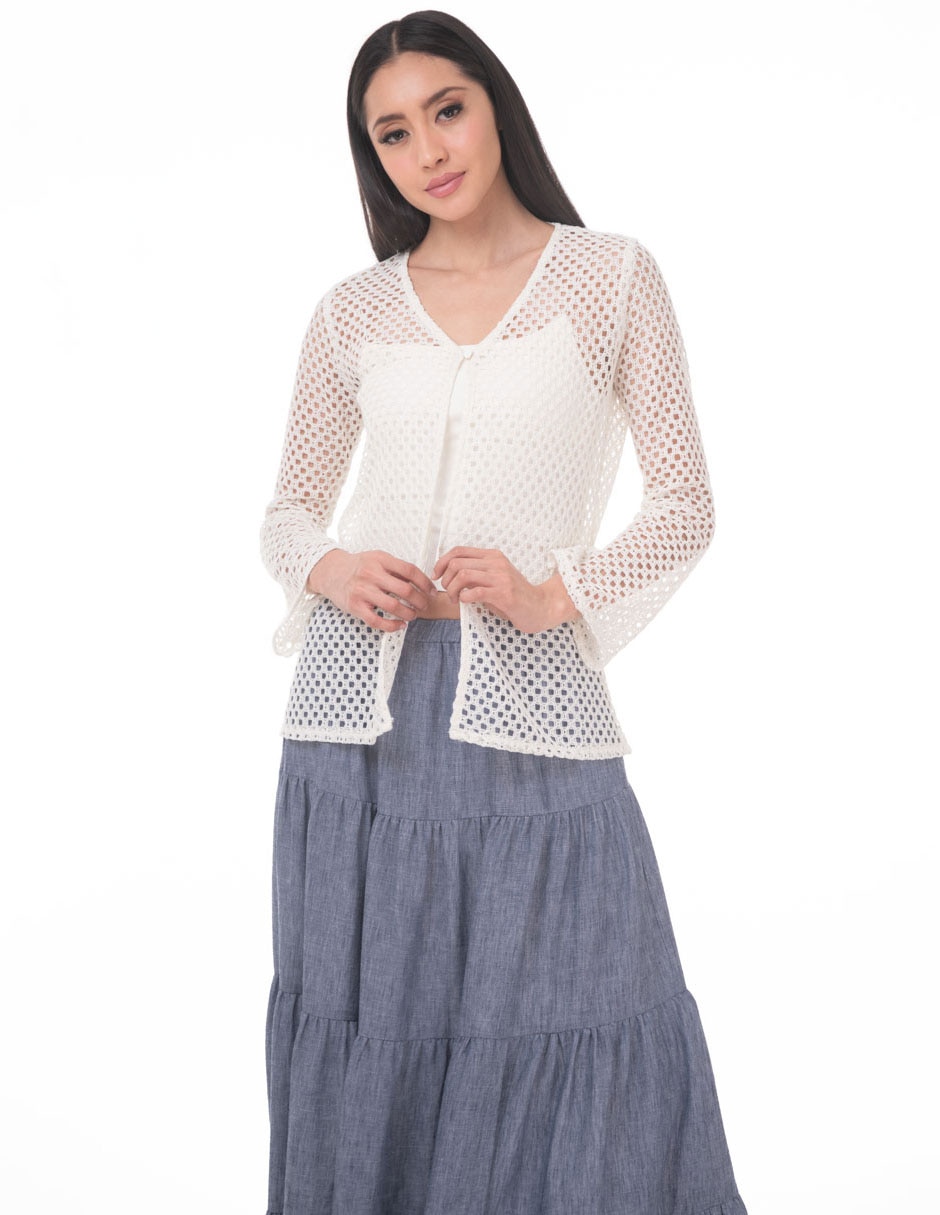 Blusa manga larga para mujer