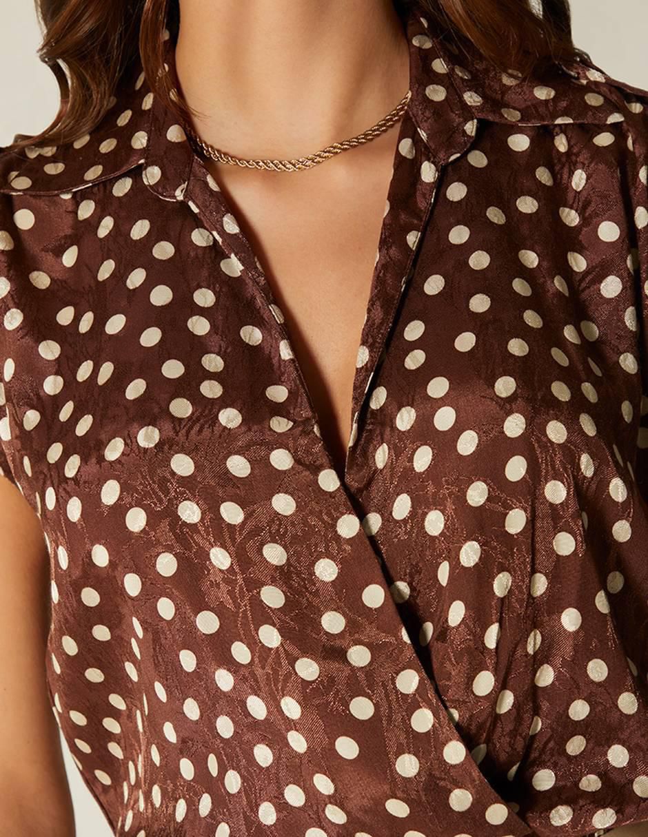 Blusa Cacao Dots para mujer 4