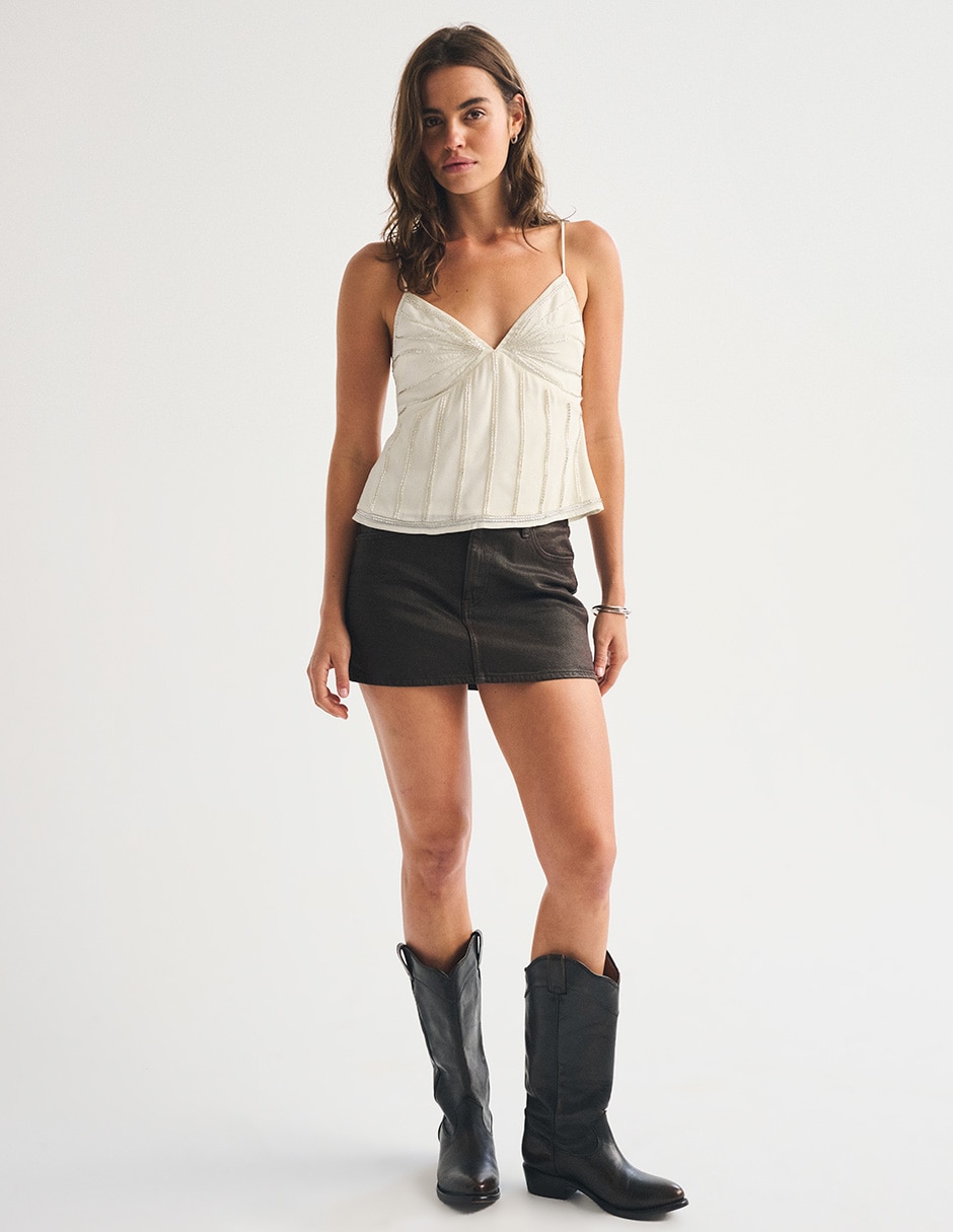TOP ABERCROMBIE & FITCH KI14, G, CREMA