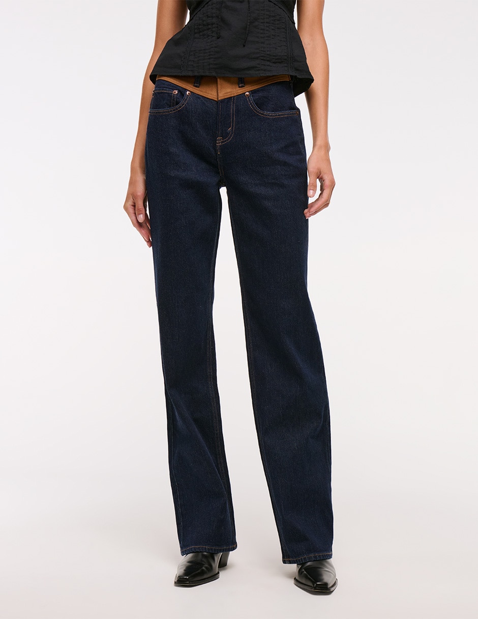 Jeans relaxed straight para mujer 7