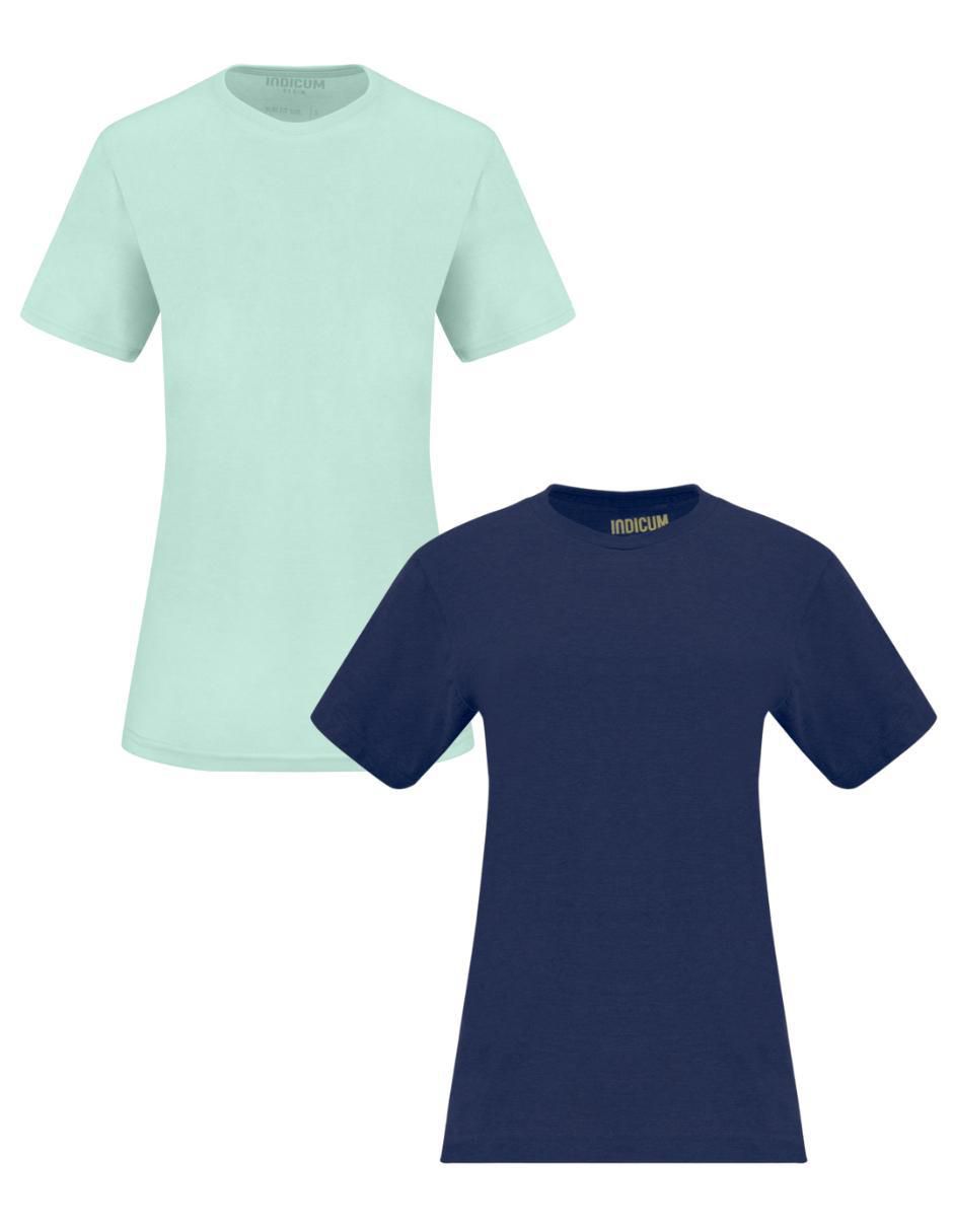 Set playera manga corta Indicum Básicos cuello redondo para mujer