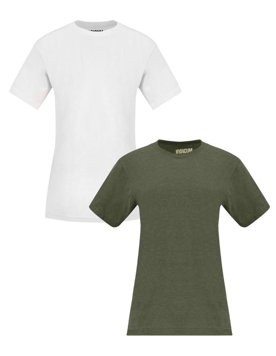 Set playera manga corta Básicos cuello redondo para mujer