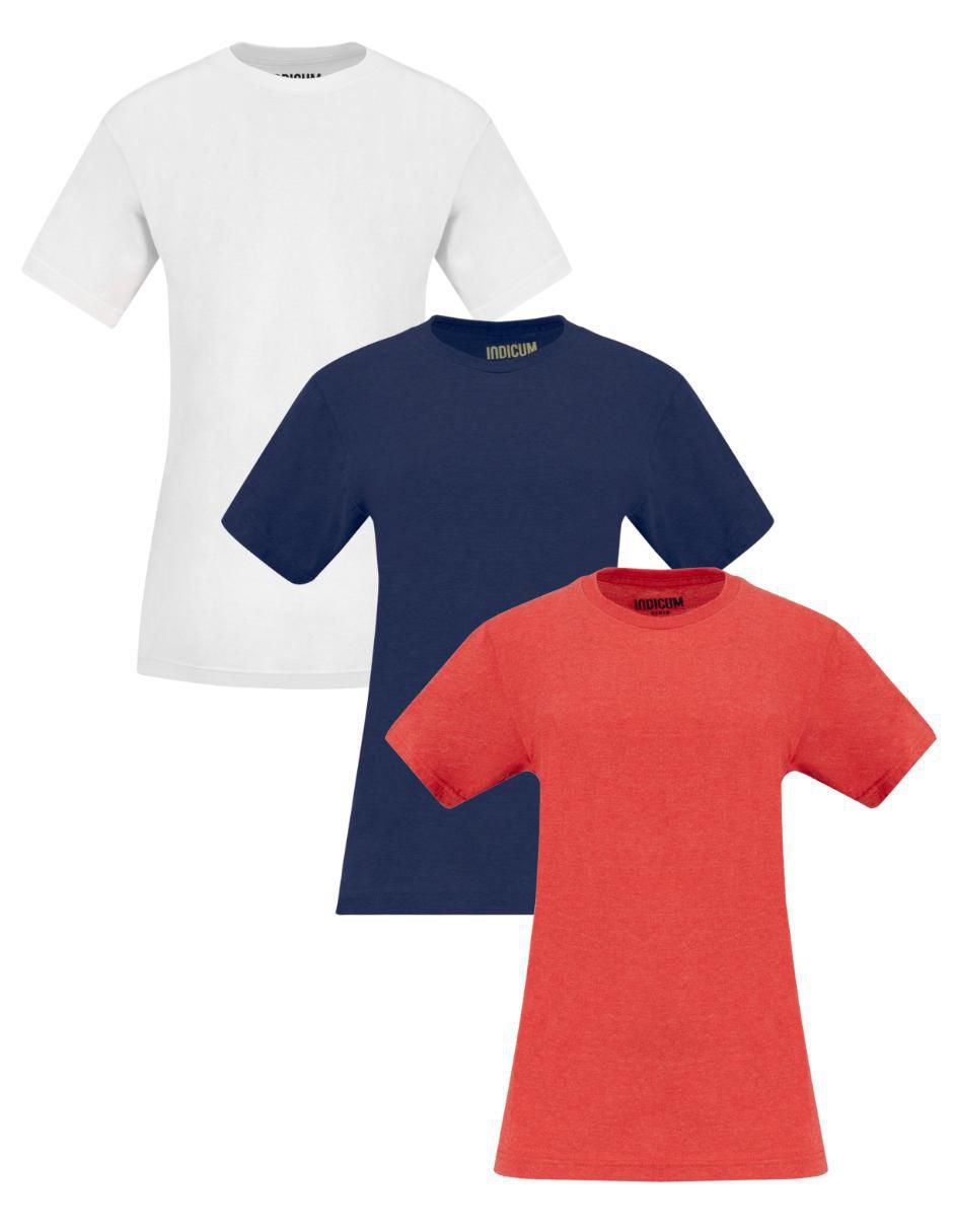 Set playera manga corta Básicos cuello redondo para mujer