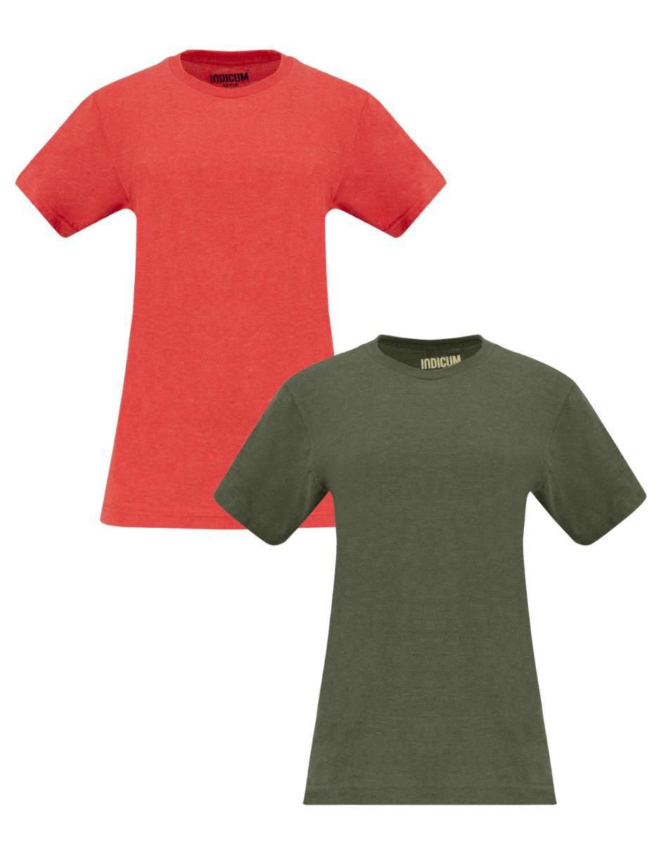 Set playera manga corta Básicos cuello redondo para mujer