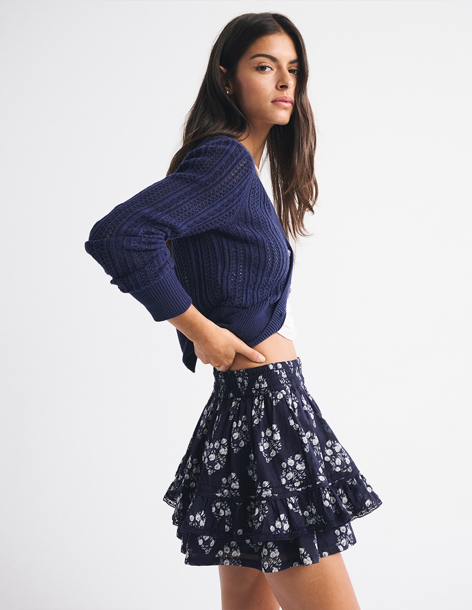 Falda mini a la cintura alta 3
