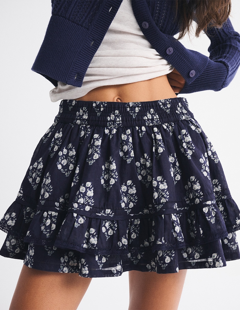 Falda mini a la cintura alta 4