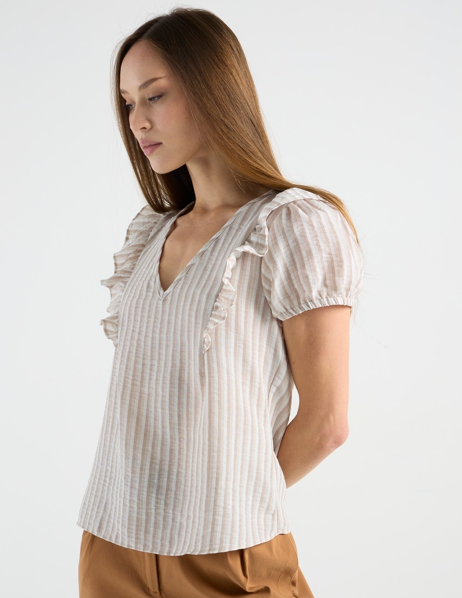 Blusa manga corta para mujer