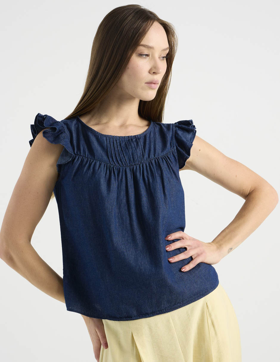Blusa manga corta para mujer