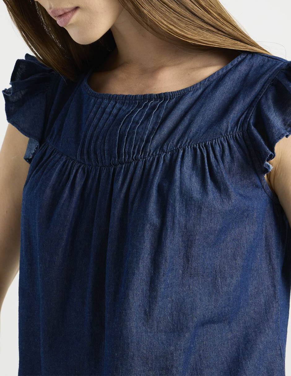 Blusa manga corta para mujer 4