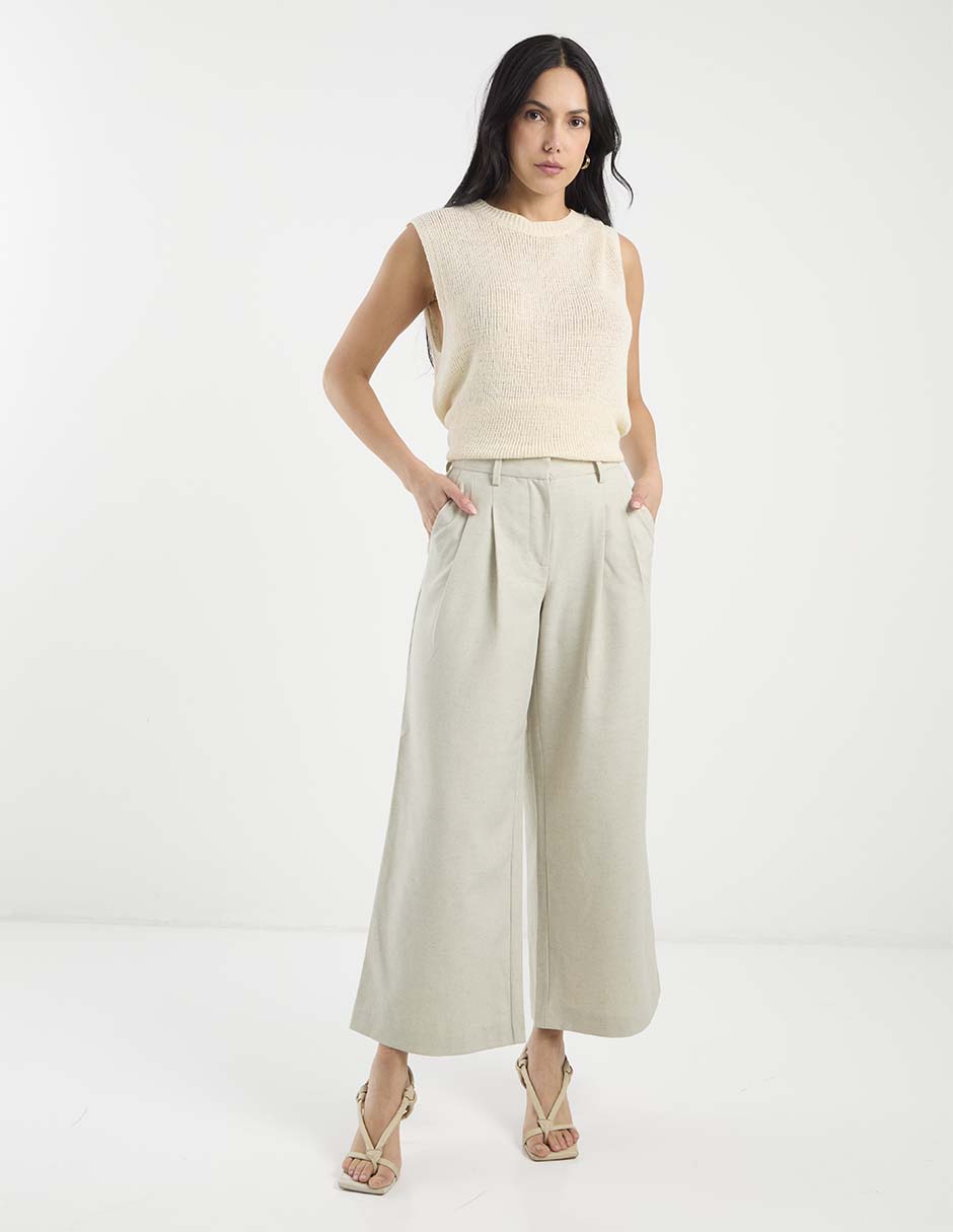 Pantalón de vestir acampanado para mujer 2