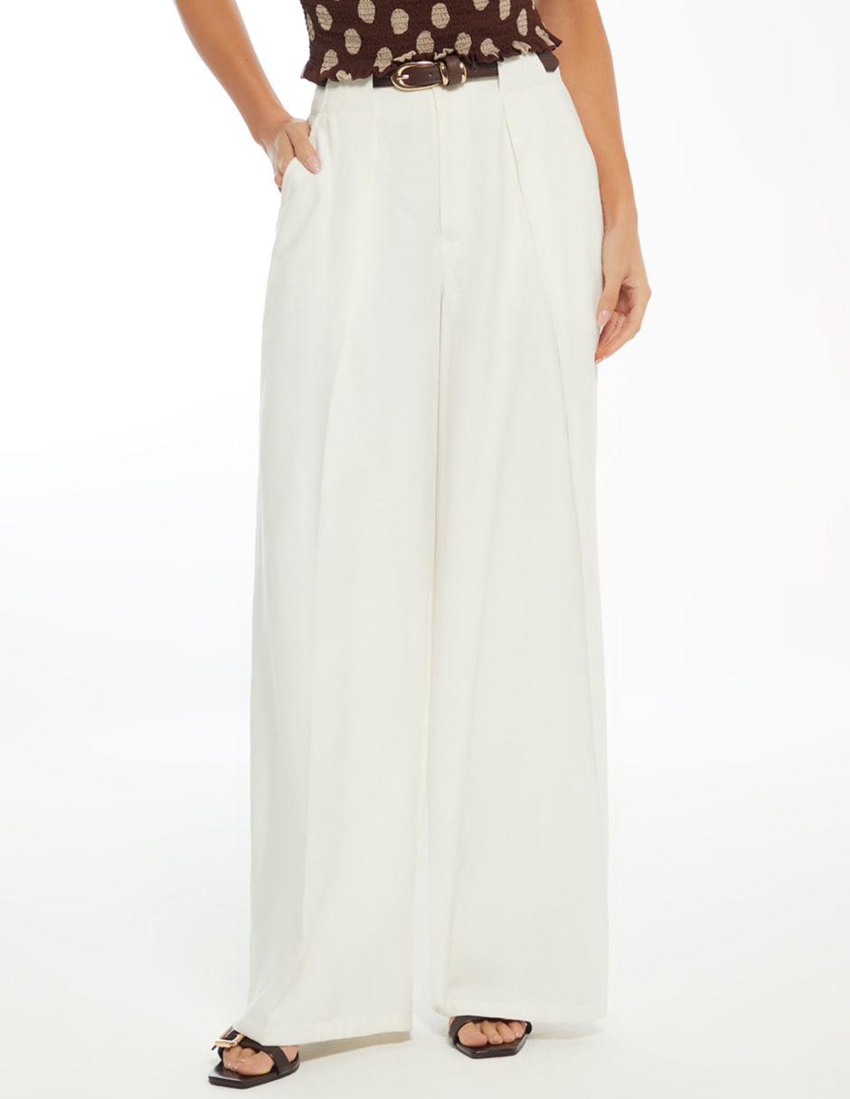 Pantalón relaxed palazzo para mujer