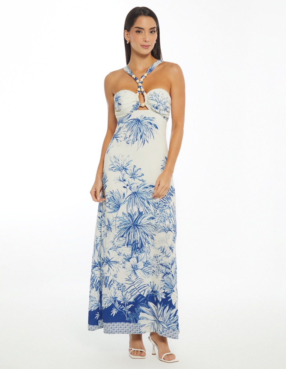 Vestido largo cocktail Mediterranean Sunset para mujer Vestido largo cocktail Mediterranean Sunset para mujer