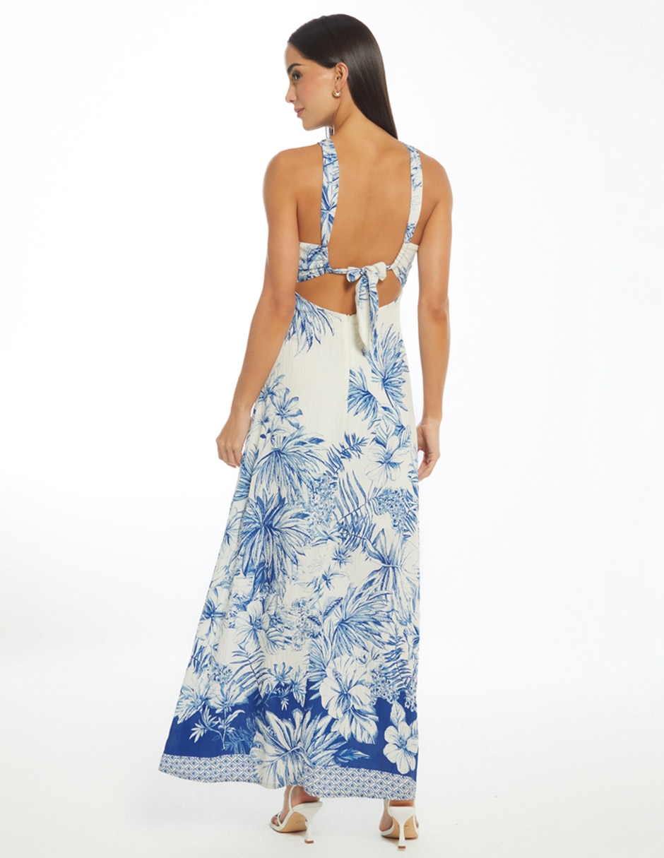 Vestido largo cocktail Mediterranean Sunset para mujer 2