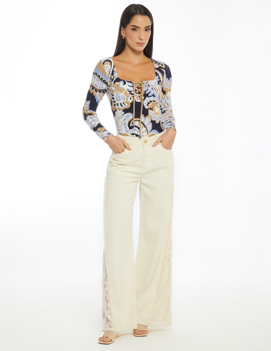 Jeans relaxed wide leg Estambul Artesania Denim Zanzibar para mujer