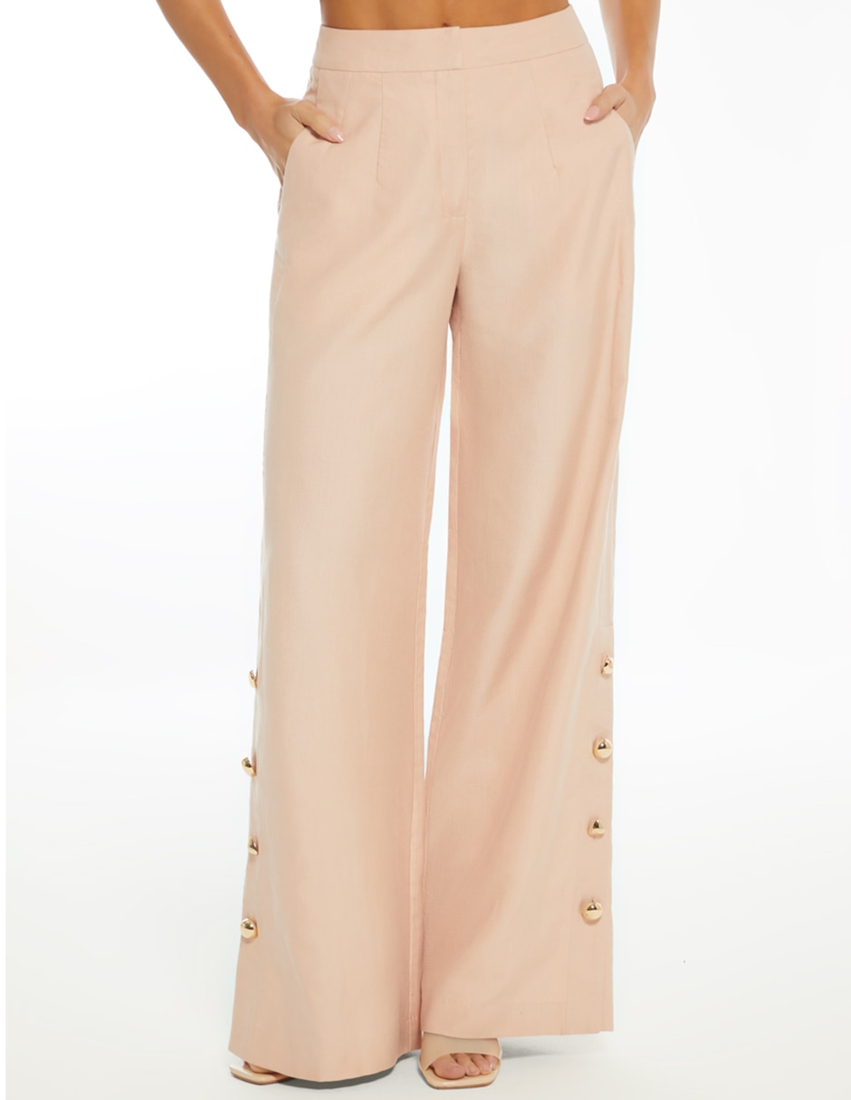 Pantalón relaxed palazzo para mujer