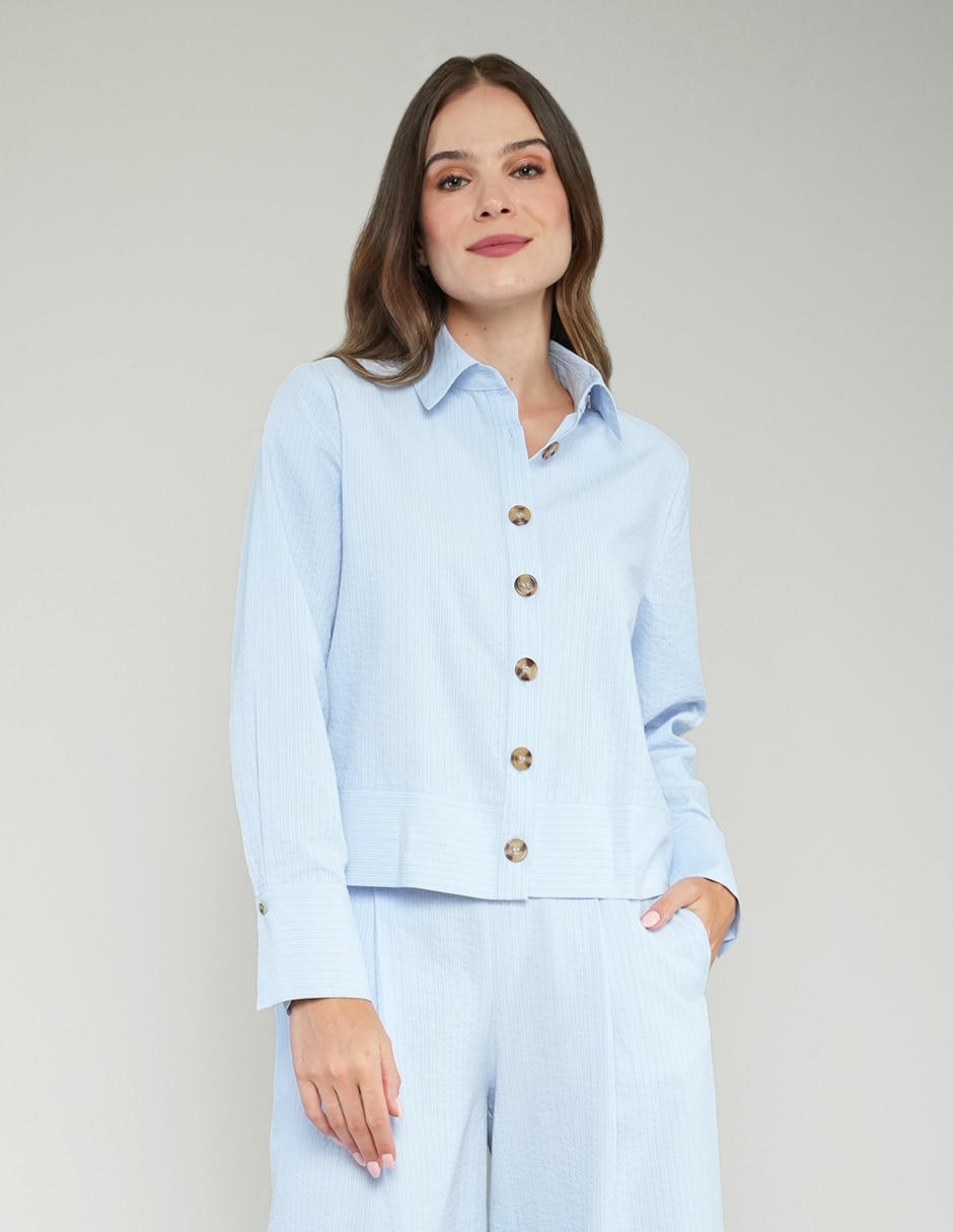 Blusa manga larga para mujer