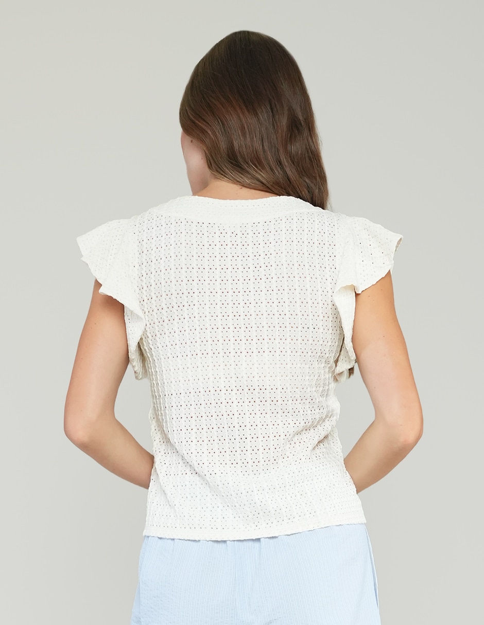 Blusa manga corta para mujer 3