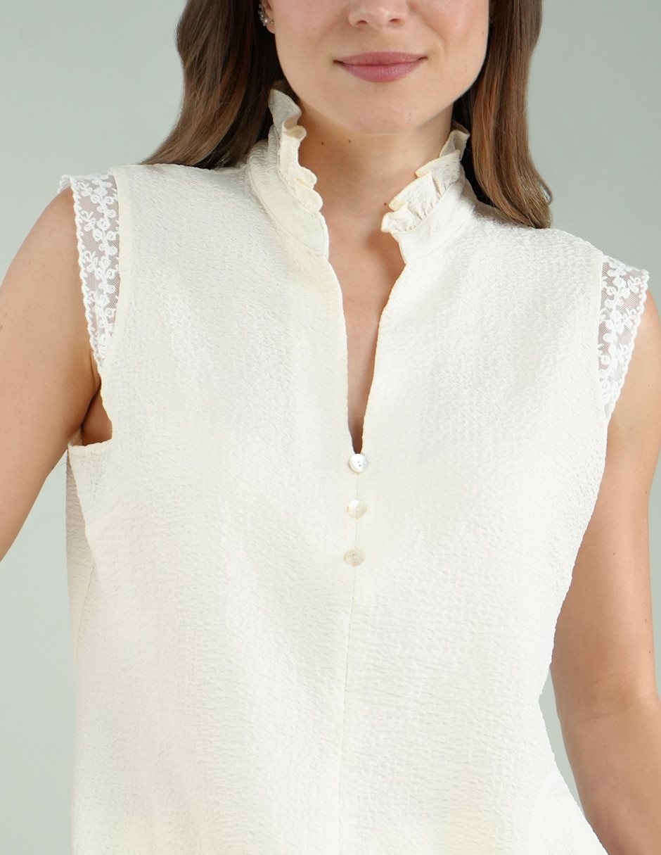 Blusa sin manga para mujer 2