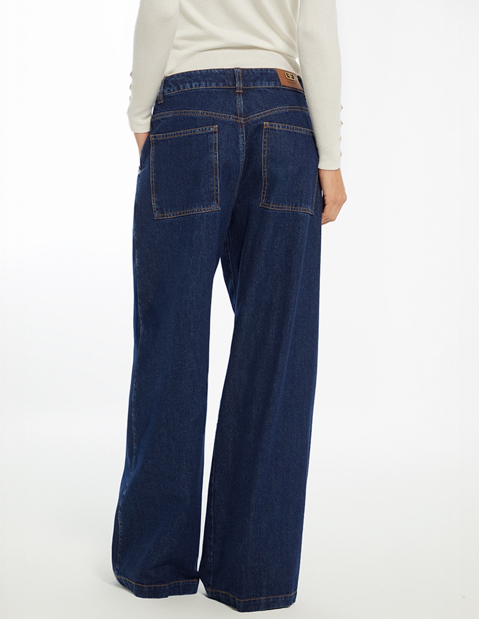 Jeans wide leg Indigo Lima para mujer