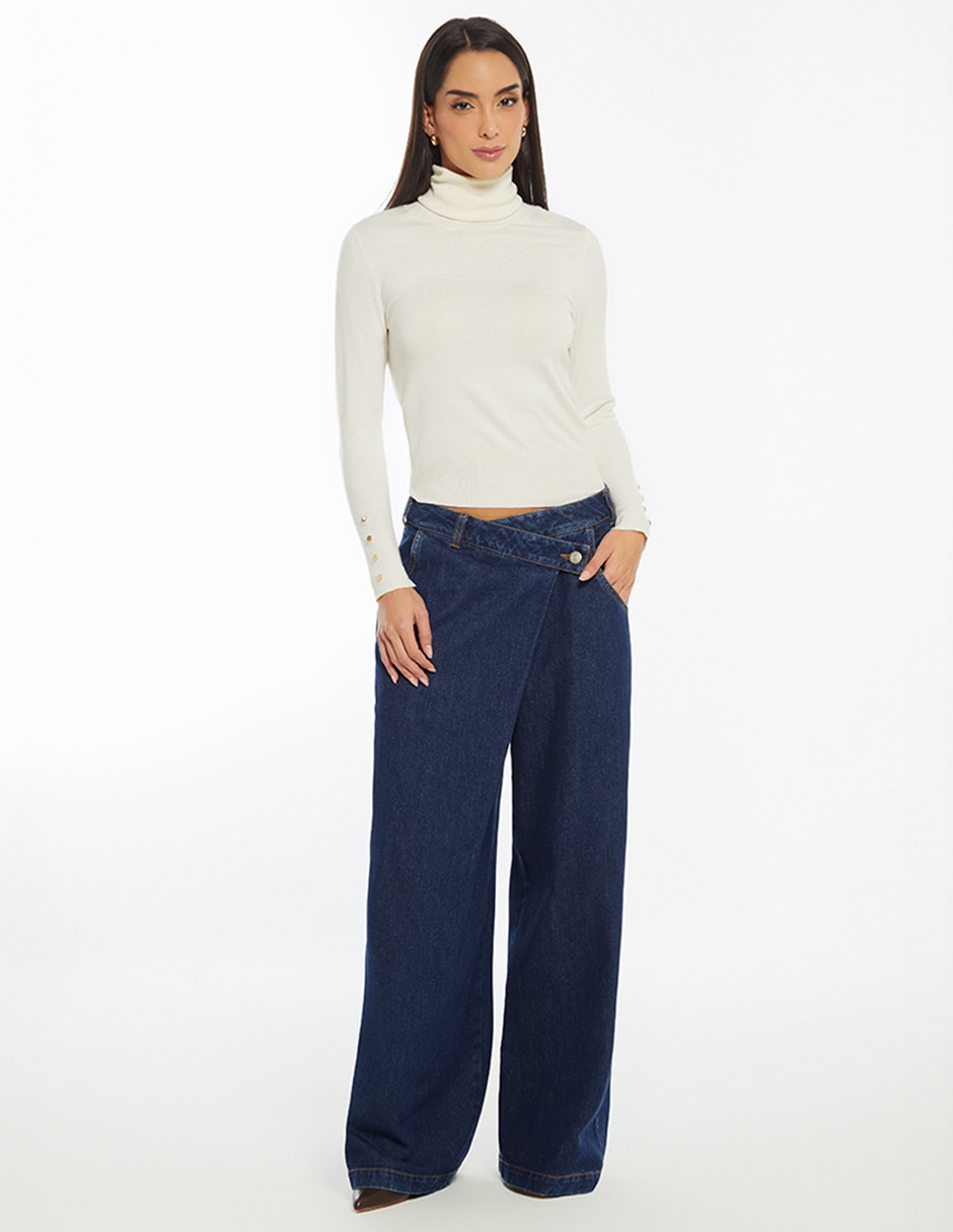 Jeans wide leg Indigo Lima para mujer