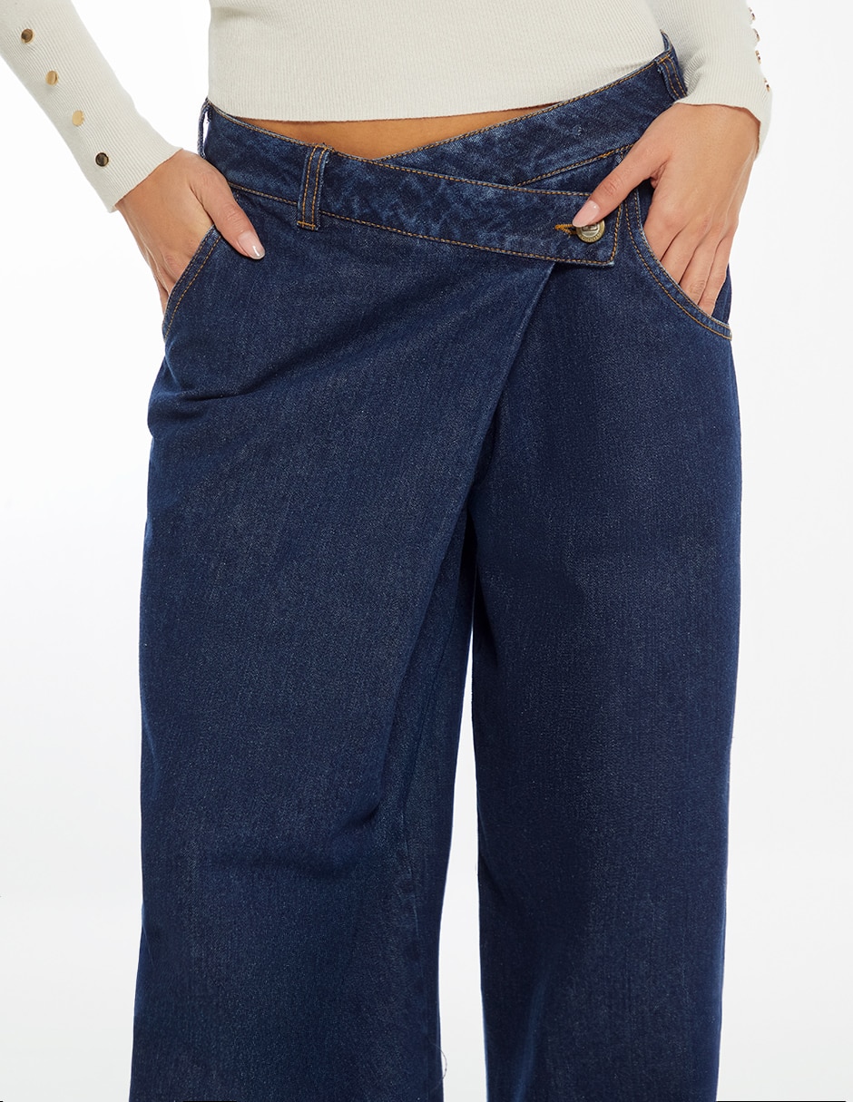 Jeans wide leg Indigo Lima para mujer