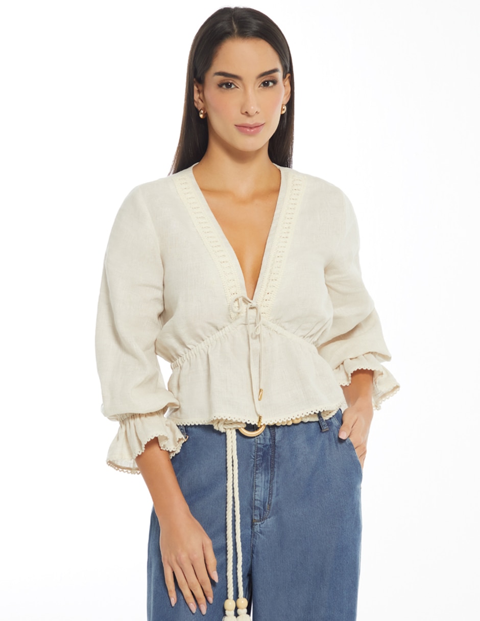 Blusa Encanto Floral manga 3/4 para mujer Blusa Encanto Floral manga 3/4 para mujer