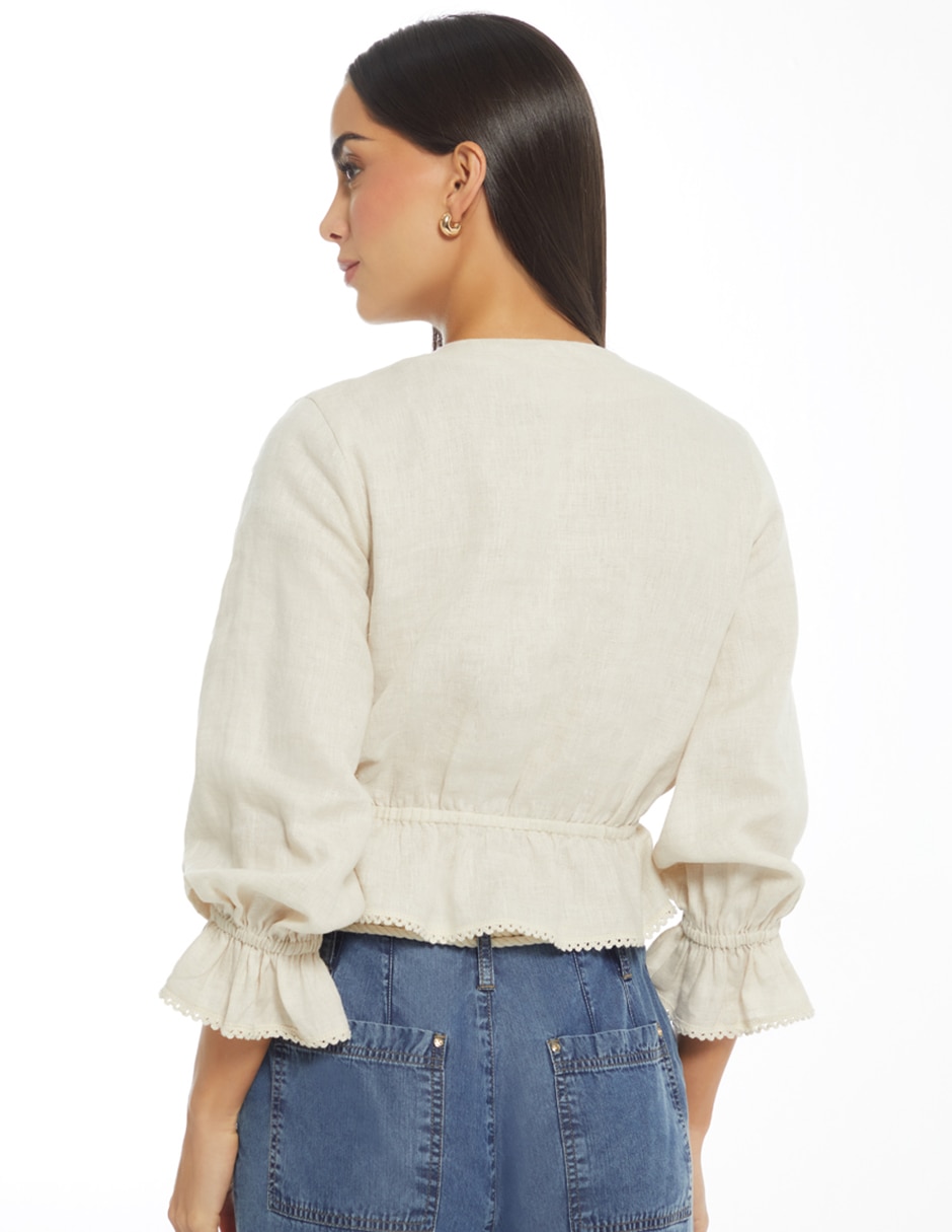Blusa Encanto Floral manga 3/4 para mujer 5