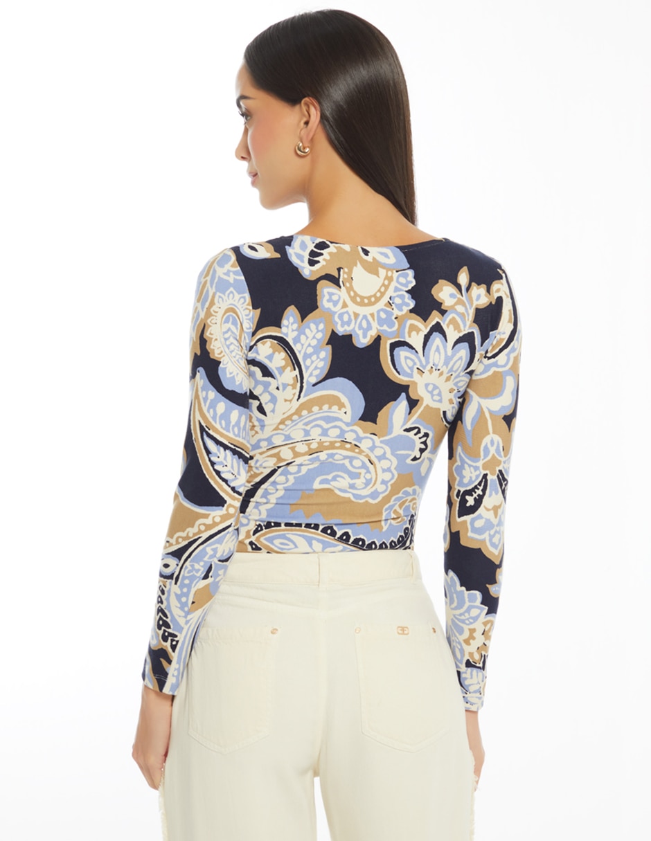 Blusa manga larga para mujer