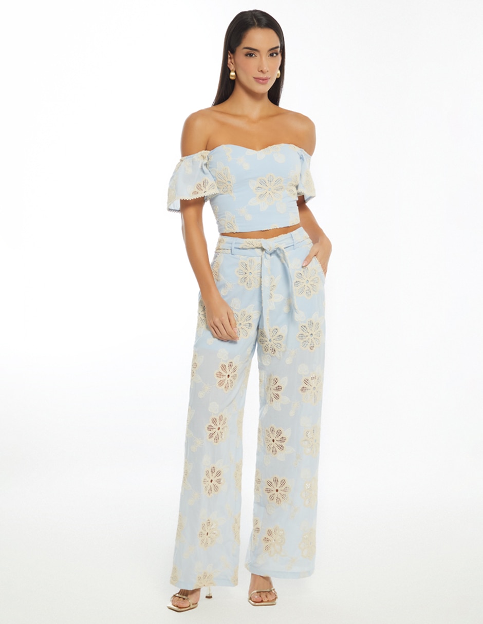 Pantalón relaxed palazzo para mujer 6