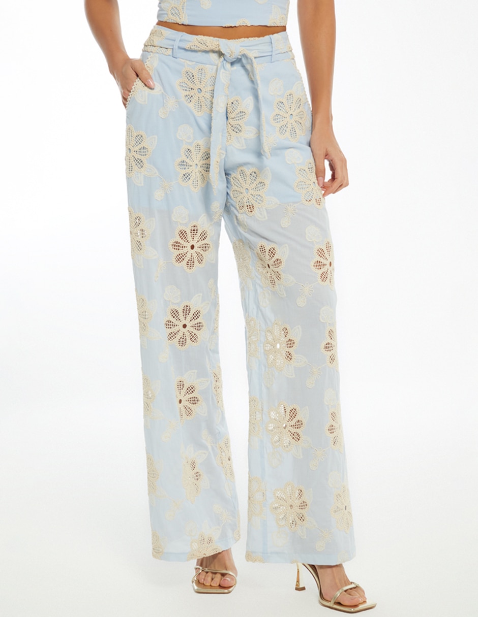 Pantalón relaxed palazzo para mujer