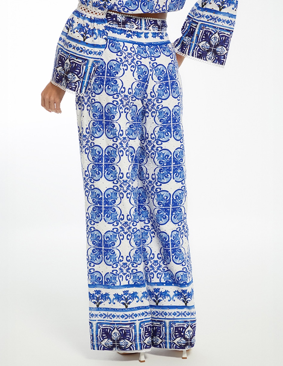 Pantalón relaxed palazzo para mujer 5
