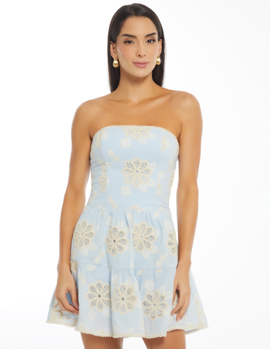 Vestido corto casual Encanto Floral para mujer Vestido corto casual Encanto Floral para mujer