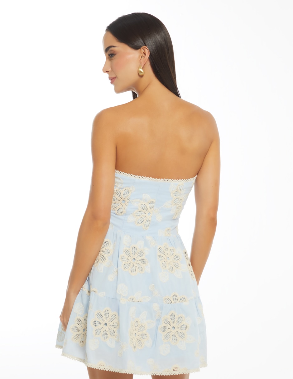 Vestido corto casual Encanto Floral para mujer 5