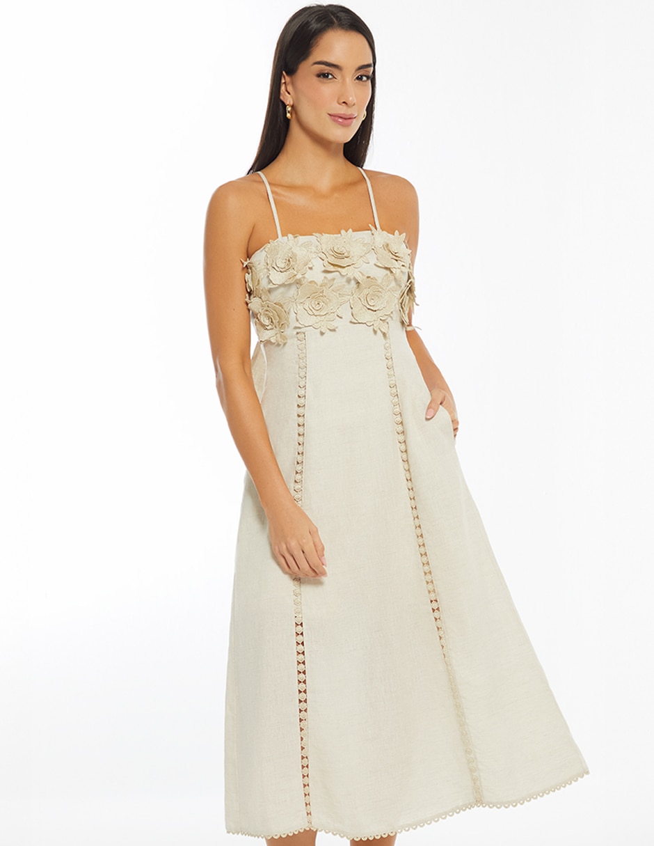Vestido midi casual Luxury Garden para mujer 6