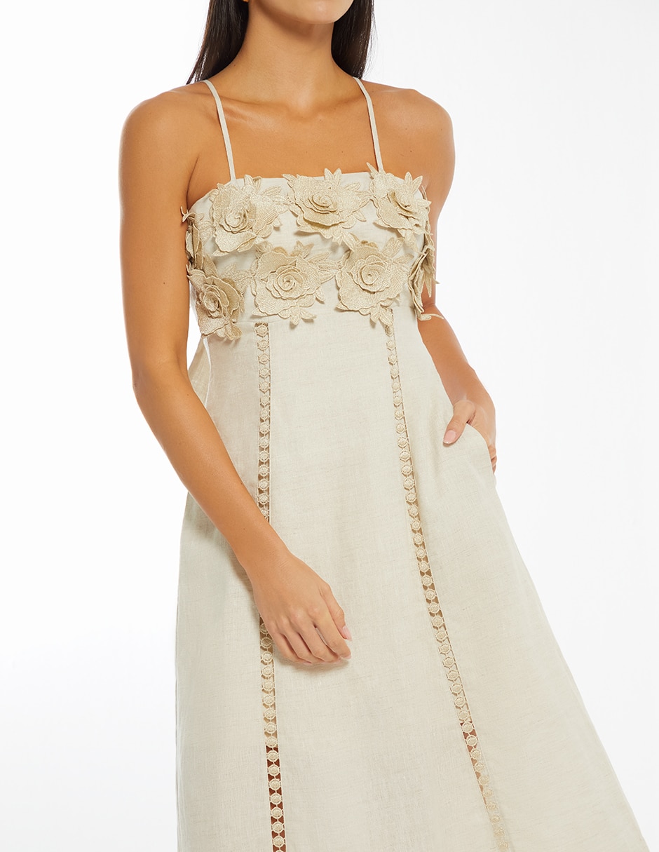 Vestido midi casual Luxury Garden para mujer 7