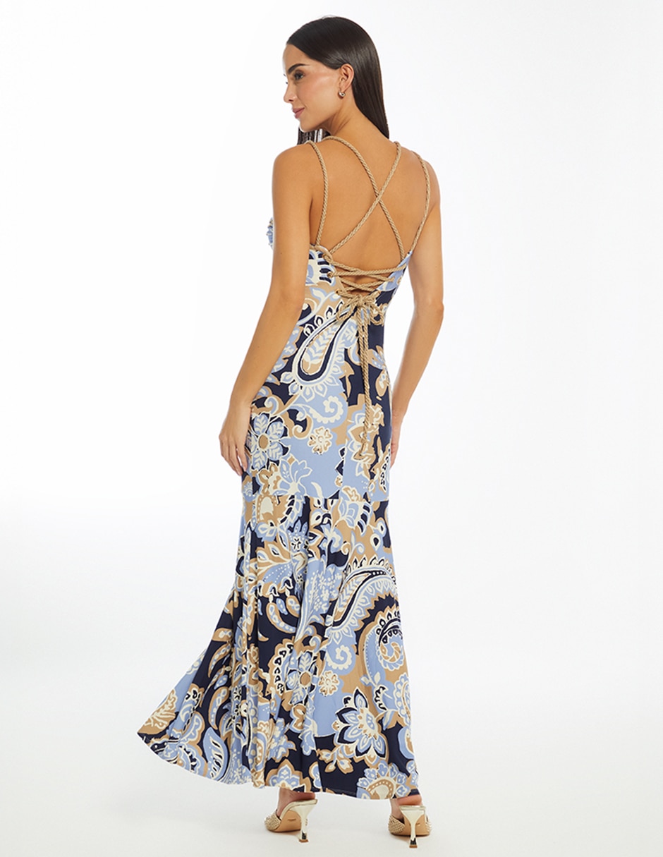 Vestido largo casual Los Roques Travel para mujer