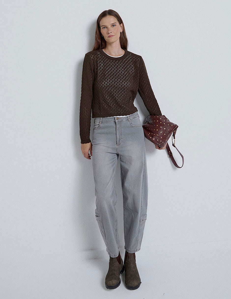 Suéter Renatta& cuello redondo para mujer
