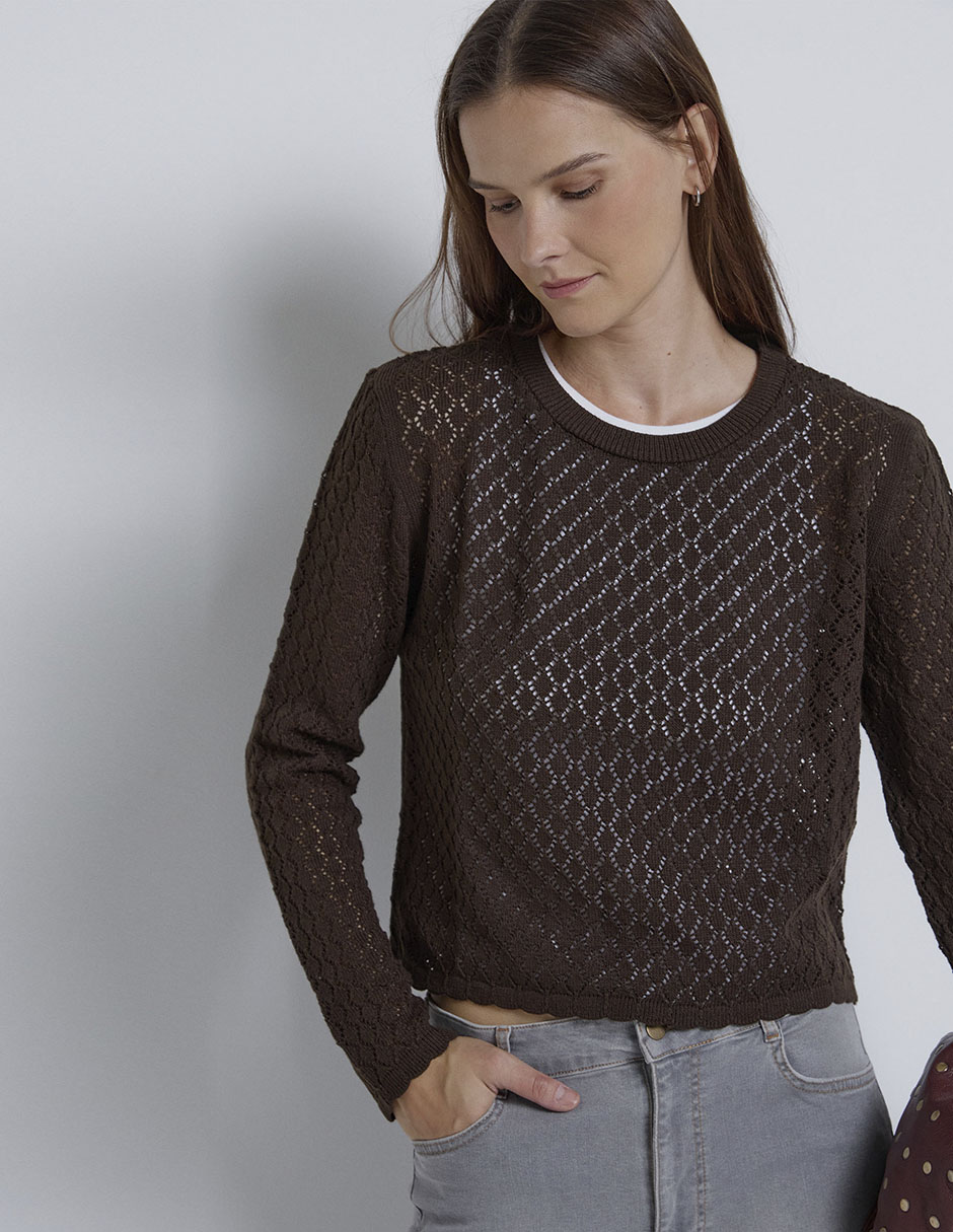 Suéter Renatta& cuello redondo para mujer 3