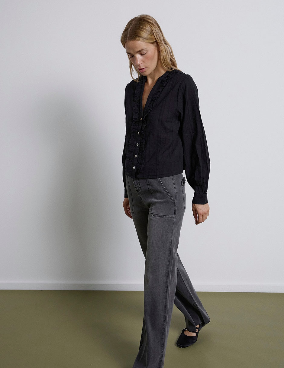 Blusa Renatta& manga larga para mujer 4