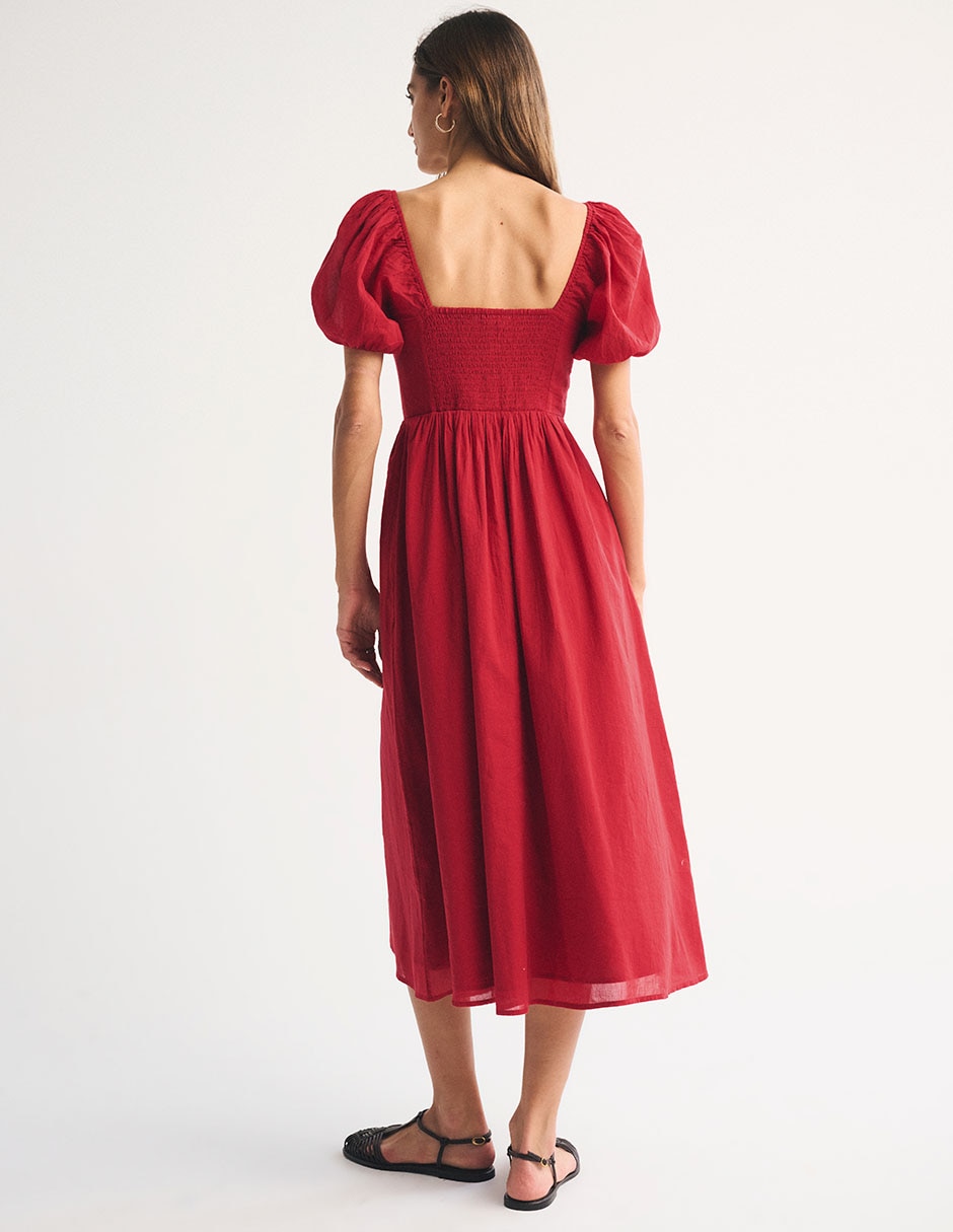 VESTIDO ABERCROMBIE & FITCH, XCH, ROJO