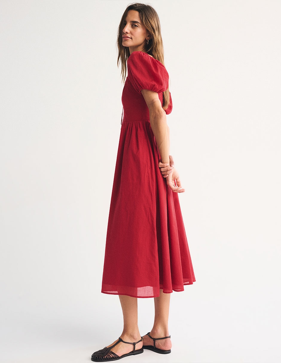 VESTIDO ABERCROMBIE & FITCH, XCH, ROJO